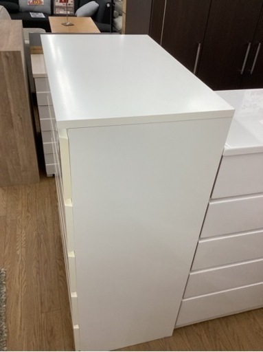 KB-27【新入荷　リサイクル品】ハイチェスト　白　色ヤケ KB-27【新入荷 リサイクル品】ハイチェスト 白 色ヤケ