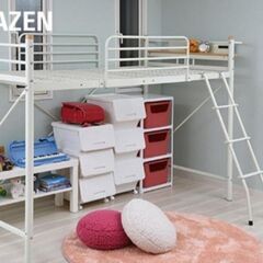 山善　宮付きロフトベッド