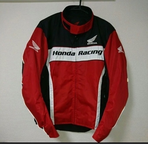 ホンダ バイク ナイロンジャケット 赤 白 黒