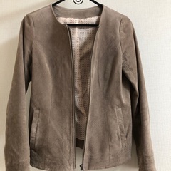 [2点以上で半額/3月末まで/洋服のみ]  ピッグスキン　ノーカラージャケットの画像