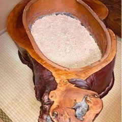 火鉢 天然木 古民家 骨董 古道具 茶道 切り株 欅