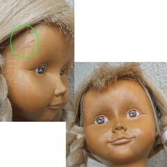 ドルフィ 女の子 人形 ドール 木製+布製 32cm イタリア製 DOLFI 86　編み込み レトロ コレクション ☆ PayPay(ペイペイ)決済可能 ☆ 札幌市 豊平区 平岸の画像