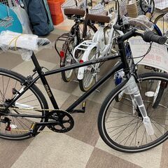 ?1年保証!!未使用!! 21Technology(21テクノロジー) クロスバイクシマノ製6段変速ギア ブラックゴールド?226