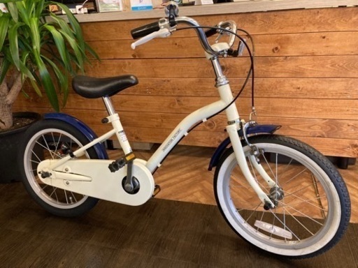 【16インチ】子供用自転車　ホワイト×ネイビー