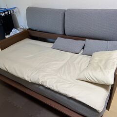 ニトリ　ベッドソファセットの画像