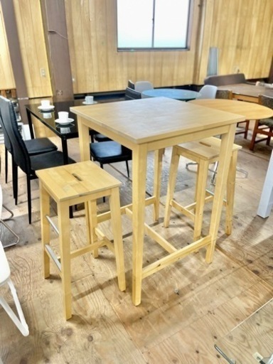激安‼️IKEAダイニングテーブル3点セット幅70cm