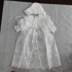 セレモニードレス　帽子付き　　新生児　３点セット