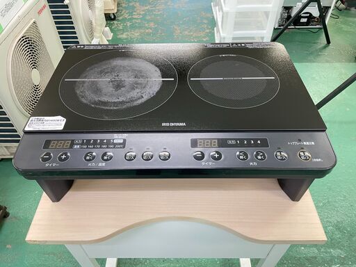 商談中　【2口IHコンロ】フラット ガラストップ 高年式 2022年 IHK-W13S-B アイリスオーヤマ キッチン コンパクト お手入れ簡単 a