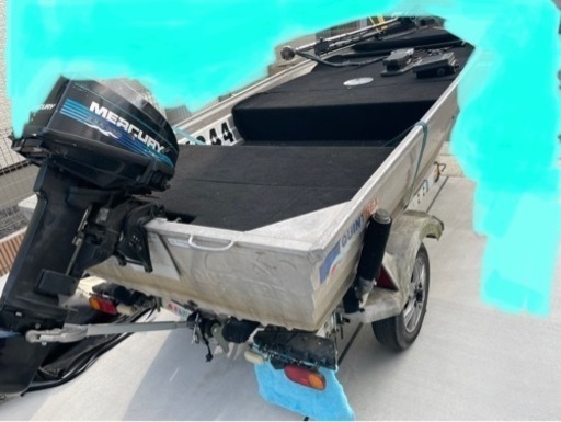 クイントレックスV12 アルミボート　トレーラー　船外機セット