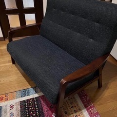 【引渡し決まりました】2人掛けソファー　ハイバックの画像