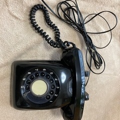 電話器　黒電話　の画像