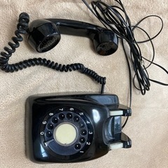 電話器　黒電話　の画像