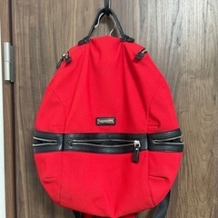 ハッシュパピー　赤　レディース　リュックサック