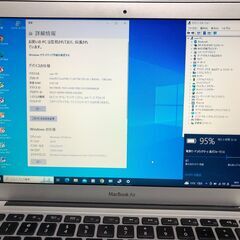 「MacBook Air 13インチ Mid 2011 MC966J/A」MacOS(Catalina)＆Office2019とWin10 Home＆Office2010もインストール済で選択起動可能 / 小型軽量薄型モバイルノートPC / 高性能Core i7 / SSD-256GB / メモリーは４GB / Webカメラ / Bluetooth / 無線LAN / バッテリー使用可 / 箱入中古美品の画像