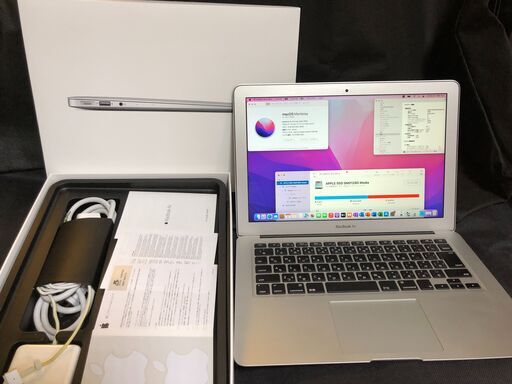 「MacBook Air 13インチ Early 2015 MMGF2J/A」 Core i5搭載 /メモリー8GB / SSD-128GB / MacOS(Monterey)とOffice2019・Bootcamp側はWin10 とOffice2010 / Bluetooth / 無線LAN / 箱入中古品
