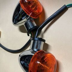 新品汎用　バイク用ウインカー本体2個　ロケットタイプオレンジ　原付　１２５ｃｃ　２５０ｃｃｃの画像
