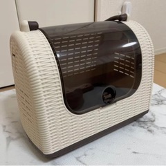 ★おまけ付き★リッチェル ラタンキャリー ペットキャリーの画像