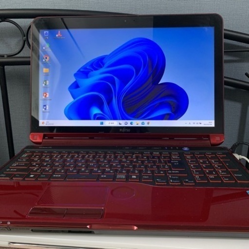 スッゲースピードワインレッドのスーパーPC富士通LIFE BOOK FMVA77GR.SSD