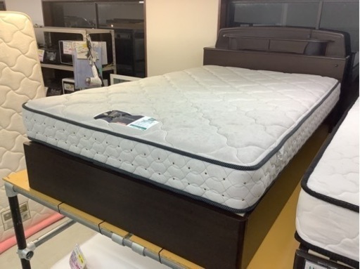 【リサイクルサービス八光】迫田　セミダブルベッド　フランスベッドマットレス　引き出し収納・2口コンセント付き