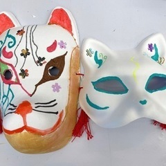 （松島）狐、猫お面絵付け体験の画像
