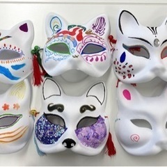 （松島）狐、猫お面絵付け体験の画像