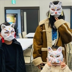 （松島）狐、猫お面絵付け体験の画像