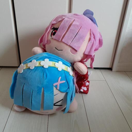 リゼロ Re:ゼロから始める異世界生活メガジャンボ寝そべりぬいぐるみラムとレム