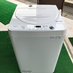 SHRAP シャープ 全自動電気洗濯機 ES-GE5E-W 5.5kg 2021年製 取扱説明書付 幅565mm奥行540mm高さ890mm 美品 説明欄必読