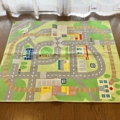 子供【プレイマット】男の子 ラグ 道路 110×130cm