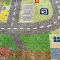子供【プレイマット】男の子 ラグ 道路 110×130cmの画像