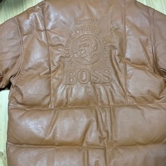 最終値下げ　 BOSS ジャン　非売品10周年記念アニバーサリー本革 ダウンジャケット BOSSジャン ボスジャン 茶色 メンズ L 良品の画像