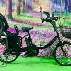 ➁ 4799子供乗せ電動アシスト自転車ヤマハ3人乗り20インチ