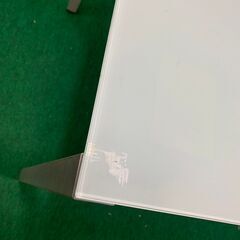 中古　訳アリ　W1200　ガラス天板テーブル　天板裏剥がれあり　の画像
