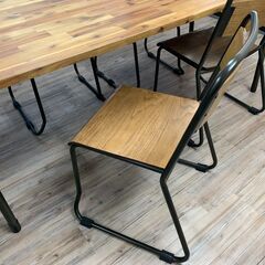 【中古】unico LABORA ダイニングテーブル イス4脚セットの画像