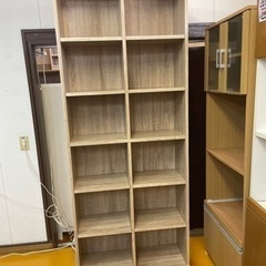 【リサイクルサービス八光】ベージュ　大型本棚