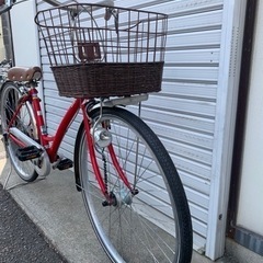 ☆前後タイヤ新古品☆ 26インチ LEDオートライト軽快車 防犯登録料