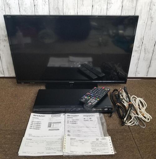 【極上品】2019年製品 SHARP AQUOS 32型 液晶テレビ\u0026SHARPブルーレイレコーダー2点セット