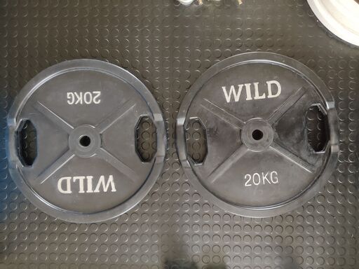 【筋トレ】バーベル、ダンベル用ラバープレート、シャフト  20kg 5kg 2.5kg　Φ28mm用