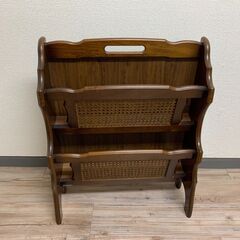 【中古】カリモク COLONIAL コロニアル 2段マガジンラック