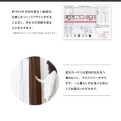 ※一部未使用※遮光カーテン　100×200 ローズ　4枚セットの画像