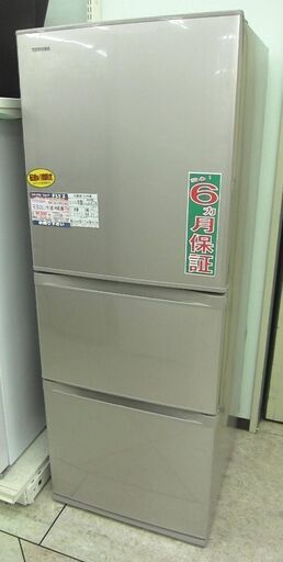 TOSHIBA 330L 冷凍冷蔵庫 GR-H34S(NP) 2016年製 中古