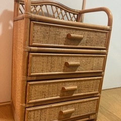 ラタン　藤　家具　収納ラック