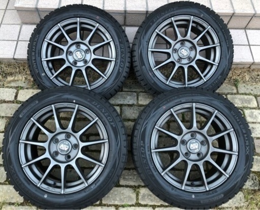 ⭐️最終処分2014モデルボルボV40 OZガンメタアルミ 205/55/16スタッドレス 中古美品 6部山⭐️⭐️