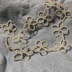 フラワーショルダービーズバッグの画像