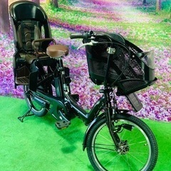 ➅ 4764子供乗せ電動アシスト自転車ヤマハ3人乗り20インチ