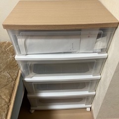 キャスター付き収納ケース(4段)(値下げ交渉可)の画像