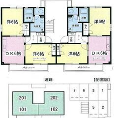 サンハイツ桶川Ｃ102号室、高崎線「桶川」徒歩20分、広さ43.01㎡、敷金０礼金０、2DKマンションの募集です。 − 埼玉県