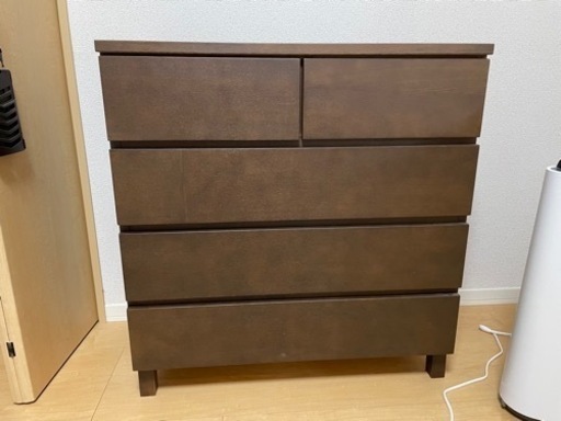 無印良品 タモ材チェスト4段ワイド