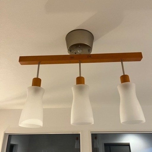 木製、ガラス 照明器具