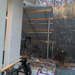 単管パイプで小屋作ります。